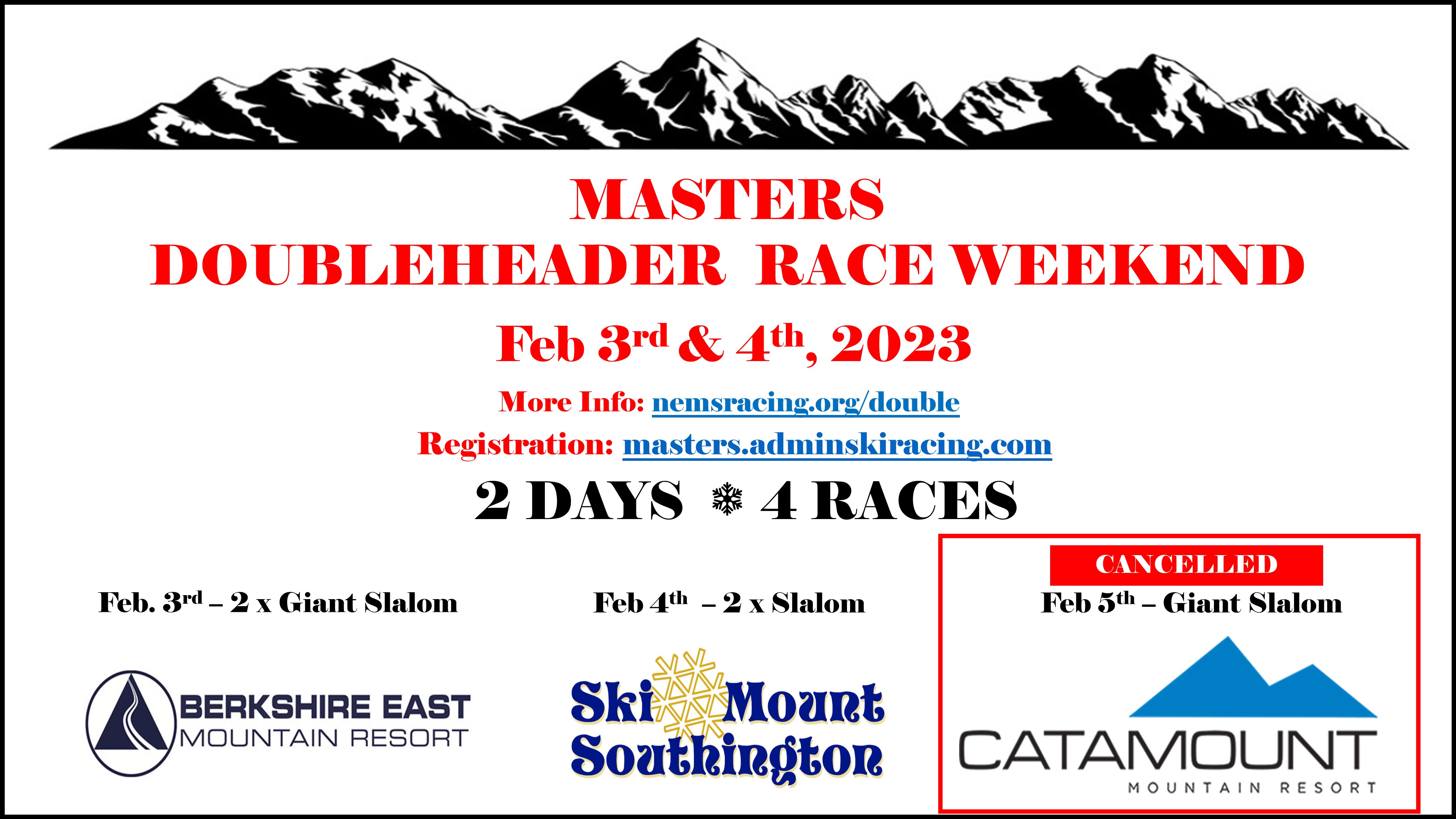 Masters Doubleheader Race Weekend