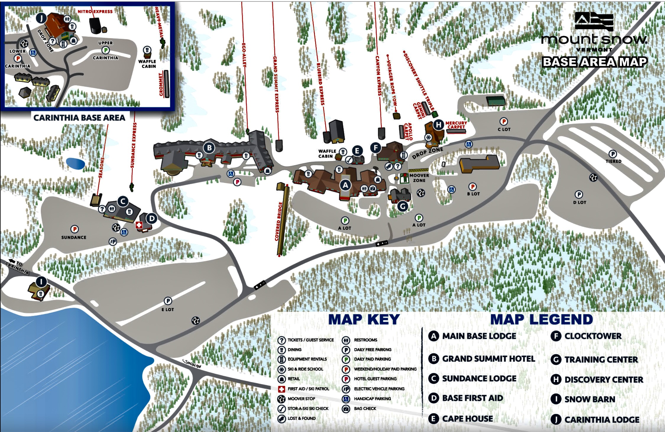 Mt. Snow Base Area Map