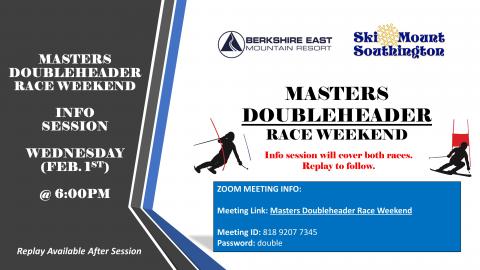 Masters Doubleheader Race Weekend Info Session